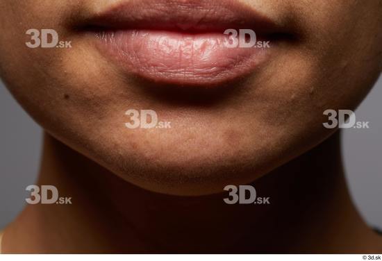 Face Mouth Skin Woman Black Slim Studio photo references