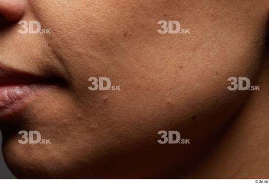 Face Cheek Skin Woman Black Slim Studio photo references