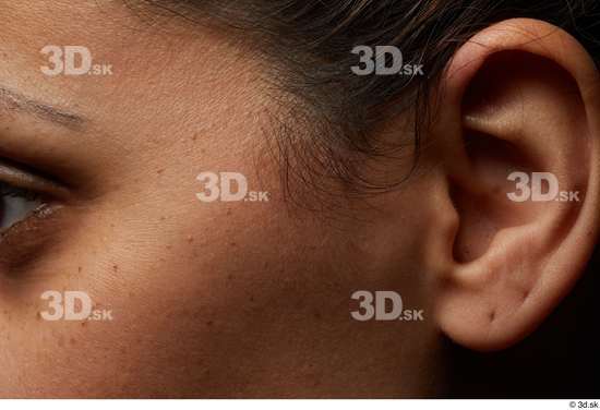 Face Ear Hair Skin Woman Black Slim Studio photo references