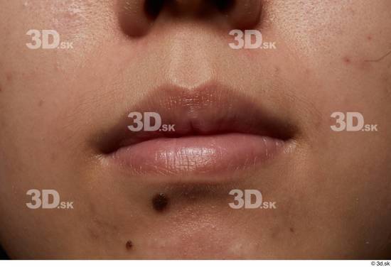 Face Mouth Skin Woman Asian Slim Studio photo references