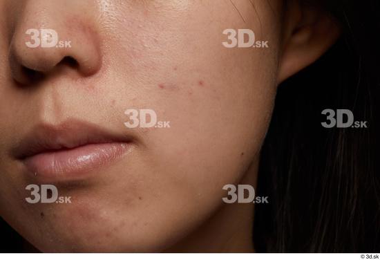 Face Mouth Cheek Skin Woman Asian Slim Studio photo references