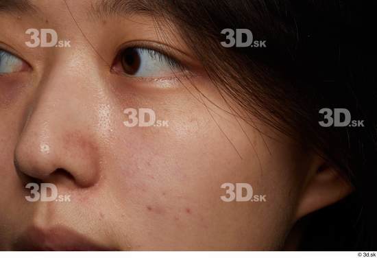 Face Nose Cheek Skin Woman Asian Slim Studio photo references