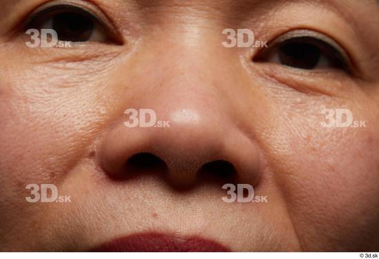 Woman Asian Slim Face Skin Textures