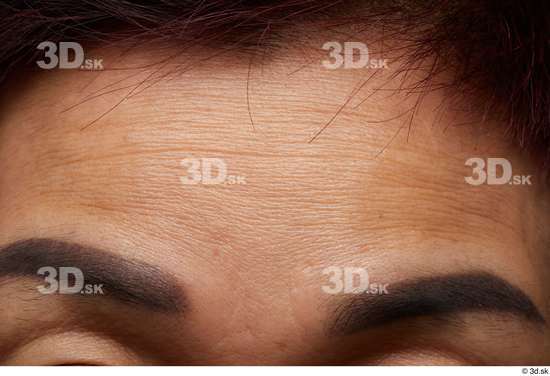 Woman Asian Slim Face Skin Textures