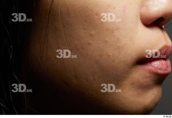 Face Mouth Cheek Skin Woman Asian Slim Studio photo references