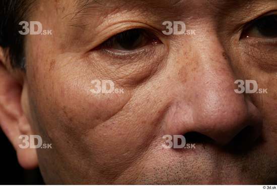 Eye Face Nose Cheek Skin Man Asian Slim Wrinkles Studio photo references