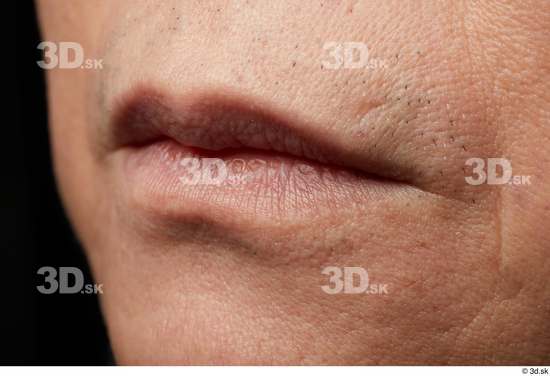 Face Mouth Skin Man Asian Slim Wrinkles Studio photo references