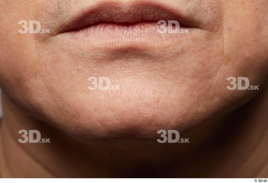 Face Mouth Skin Man Asian Slim Wrinkles Studio photo references