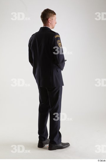 Whole Body Man White Uniform Slim Studio photo references