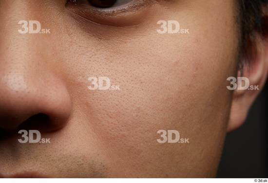 Face Cheek Skin Man Asian Slim Studio photo references