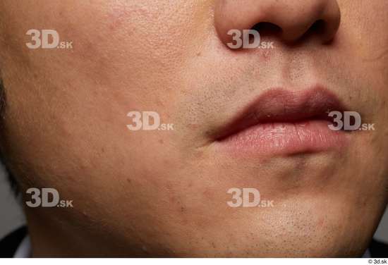 Face Mouth Nose Cheek Skin Man Asian Slim Studio photo references