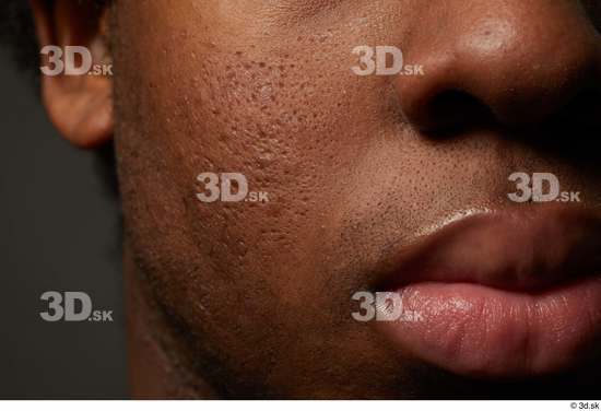 Face Mouth Nose Cheek Skin Man Black Slim Studio photo references