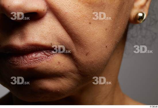 Face Mouth Cheek Skin Woman Black Slim