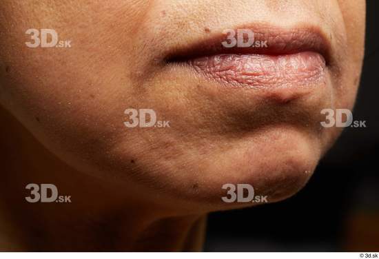 Face Mouth Skin Woman Black Slim