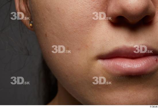 Face Mouth Nose Cheek Skin Woman White Slim Studio photo references