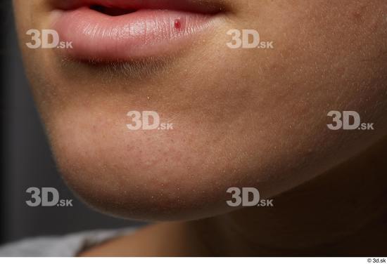 Face Mouth Skin Woman White Slim Studio photo references