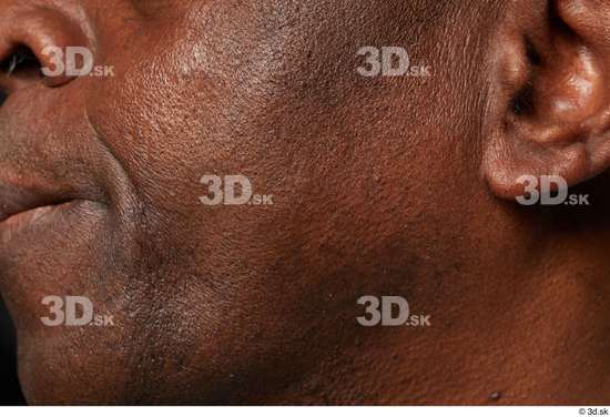 Cheek Ear Skin Man Black Studio photo references