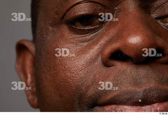 Eye Mouth Nose Cheek Skin Man Black Wrinkles Studio photo references