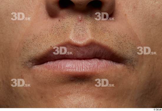 Face Mouth Skin Man Asian Slim Studio photo references