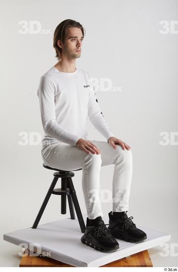 Man White Slim Male Studio Poses