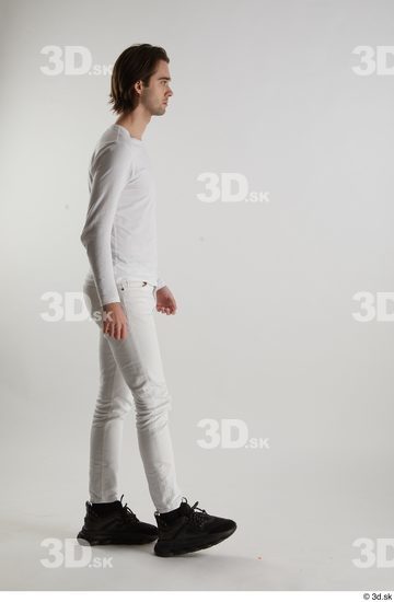 Man White Slim Male Studio Poses