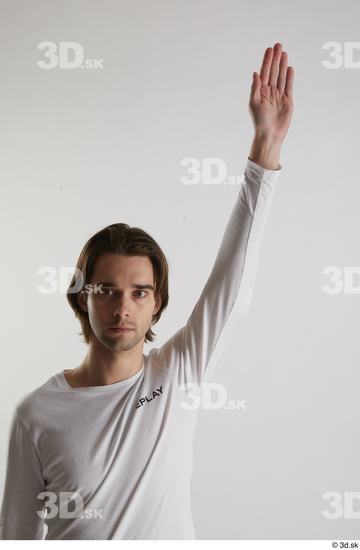 Man White Slim Male Studio Poses