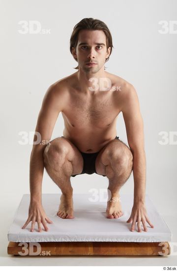 Man White Slim Male Studio Poses