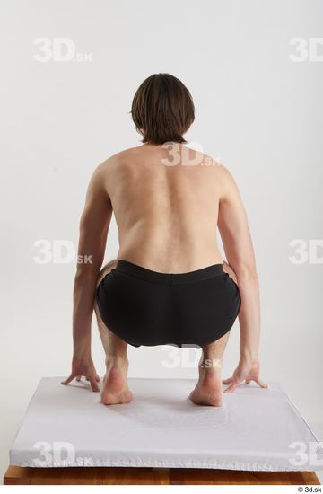 Man White Slim Male Studio Poses