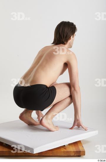 Man White Slim Male Studio Poses