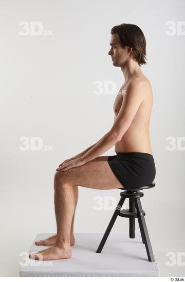 Man White Slim Male Studio Poses