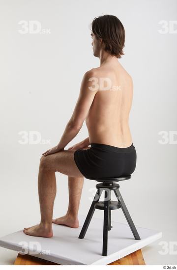 Man White Slim Male Studio Poses