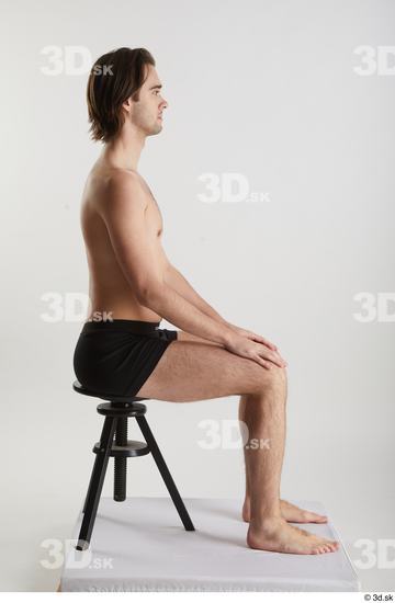 Man White Slim Male Studio Poses