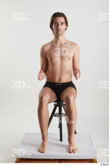 Man White Slim Male Studio Poses