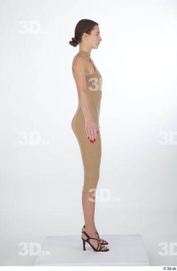 Woman White Slim Female Studio Poses