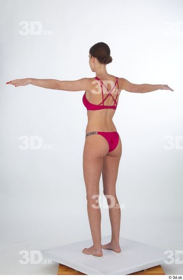 Woman White Slim Female Studio Poses