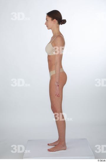 Woman White Slim Female Studio Poses