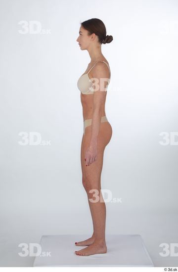 Woman White Slim Female Studio Poses