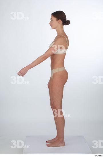 Woman White Slim Female Studio Poses