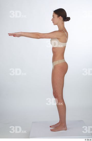 Woman White Slim Female Studio Poses