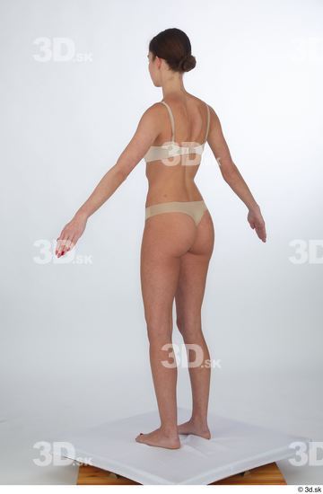 Woman White Slim Female Studio Poses