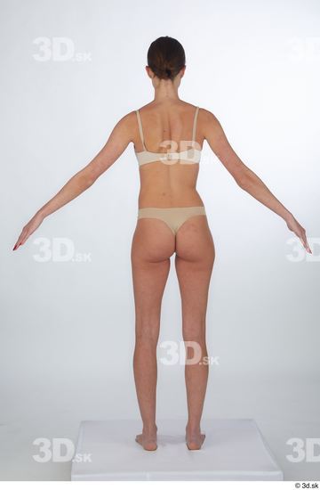 Woman White Slim Female Studio Poses