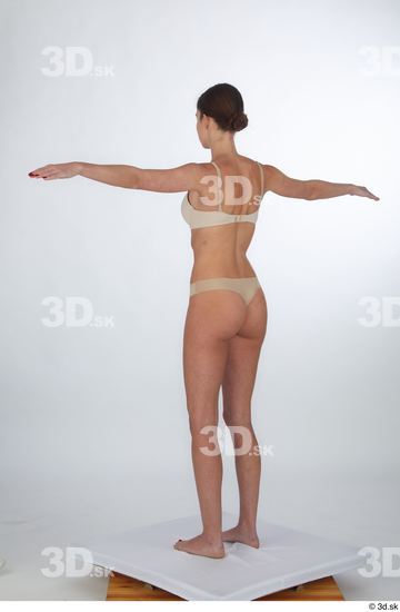 Woman White Slim Female Studio Poses