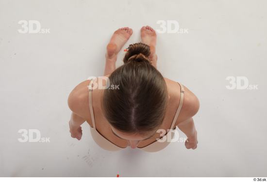 Woman White Slim Female Studio Poses