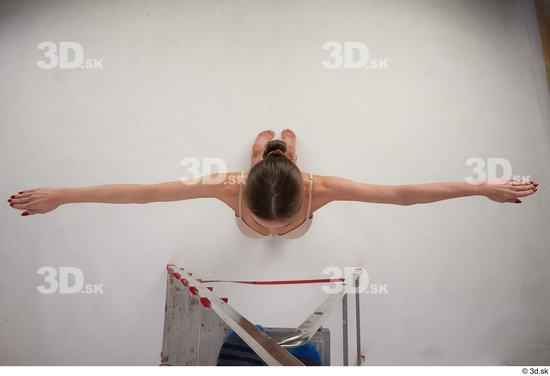 Woman White Slim Female Studio Poses