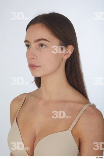 Woman White Slim Female Studio Poses