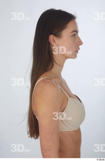 Woman White Slim Female Studio Poses