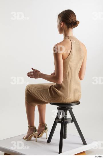 Woman White Slim Female Studio Poses