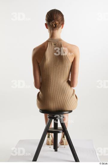 Woman White Slim Female Studio Poses