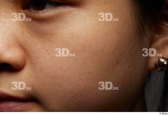 Face Cheek Skin Woman Asian Slim Studio photo references