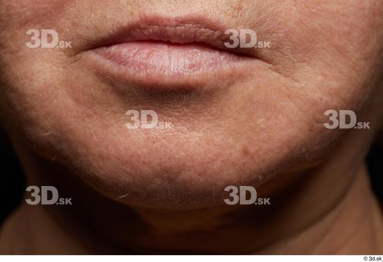 Face Mouth Skin Woman Chubby Wrinkles Studio photo references